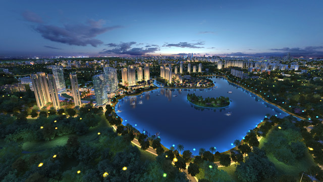 绿岛湖旁,季华路中央商务带之上,是禅西新城核心区和佛山打造强中心之